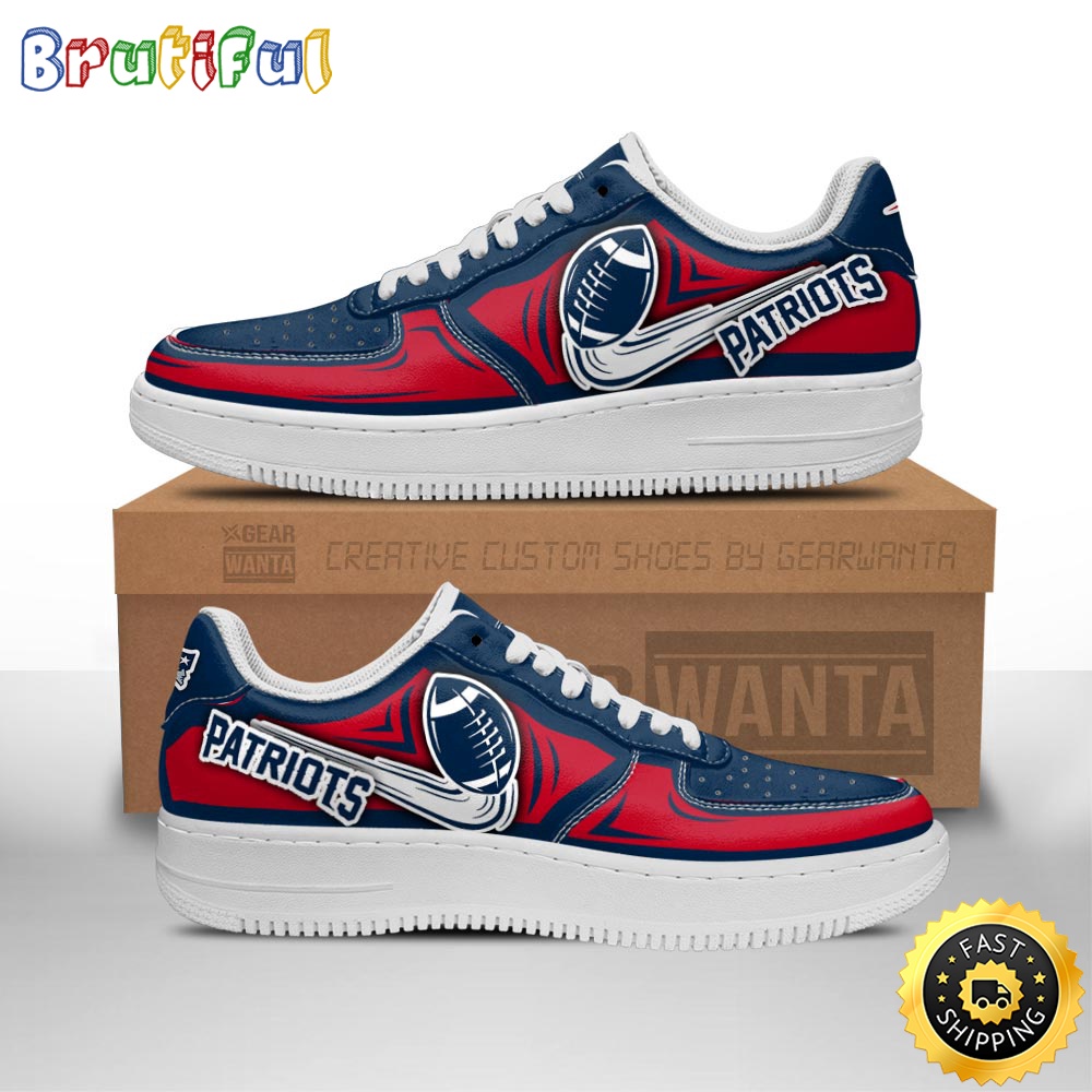 NFL New England Patriots Air Force 1 Shoes Football Sneaker Shoes
