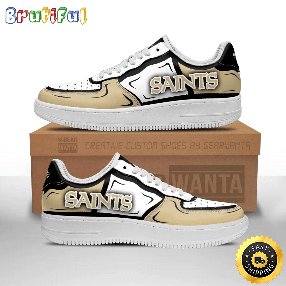NFL New Orleans Saints Air Force 1 Shoes Football Sports Sneaker Shoes