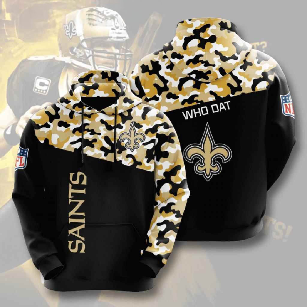 NFL New Orleans Saints Hoodie Who Dat Camo Hoodie