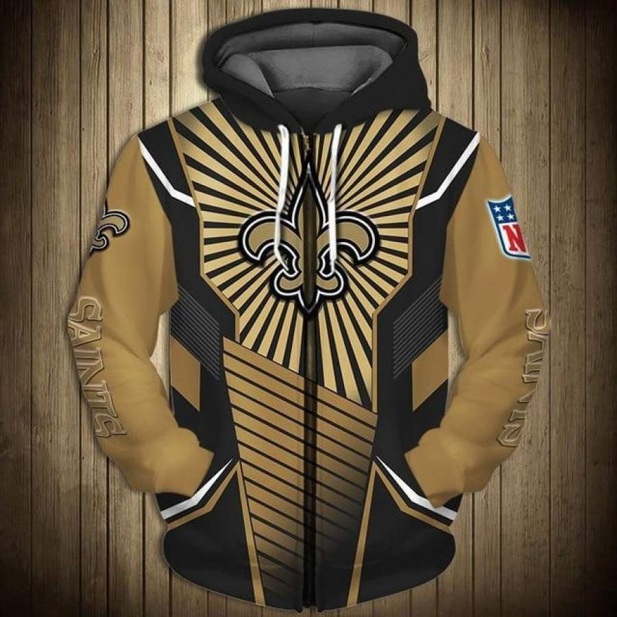 NFL New Orleans Saints Sunlight Zipper Hoodie