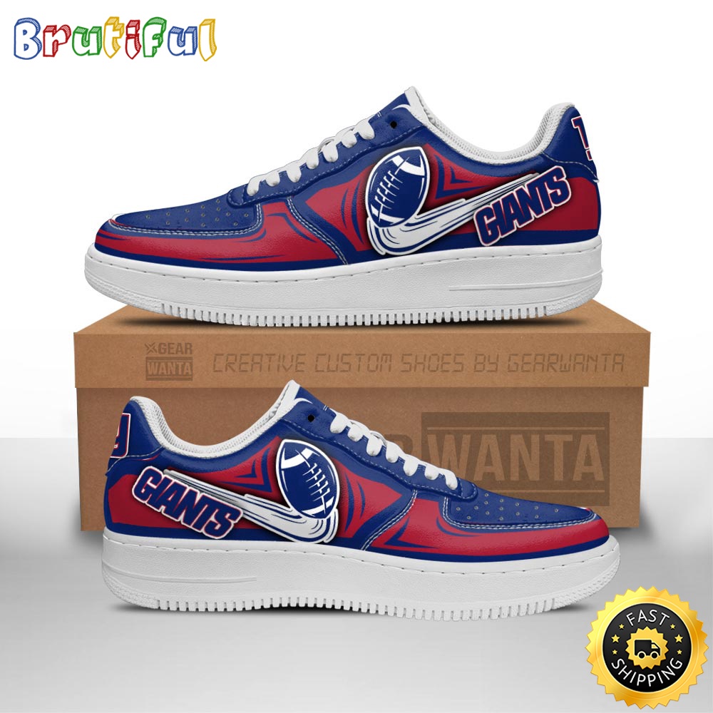 NFL New York Giants Air Force 1 Shoes Football Sneaker Shoes
