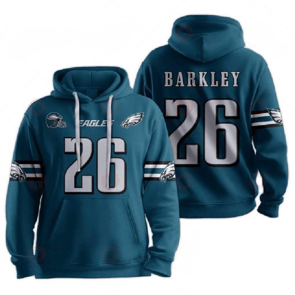 NFL Philadelphia Eagles #26 Barkley Champions Super Bowl LIX 2025 Hoodie Football