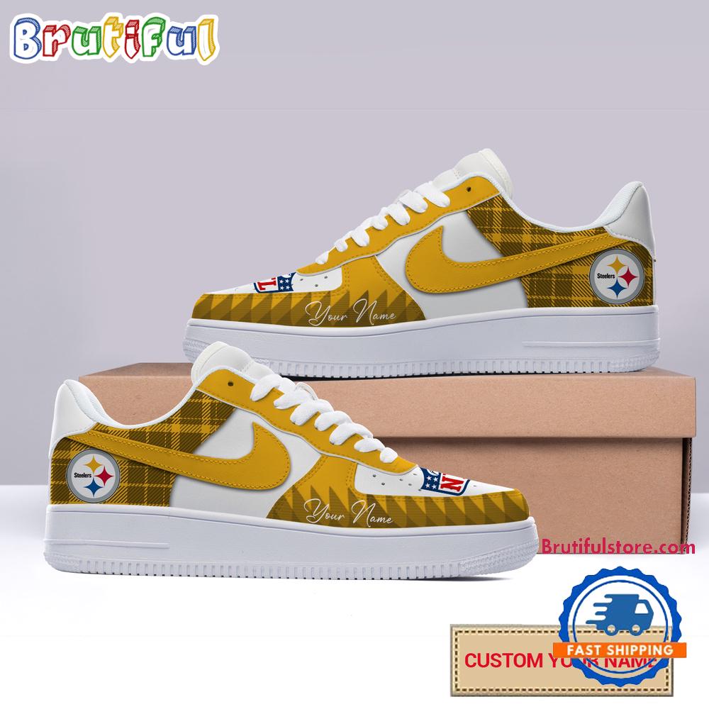 NFL Pittsburgh Steelers Christmas Logo Pattern Custom Air Force 1 Shoes Sneaker
