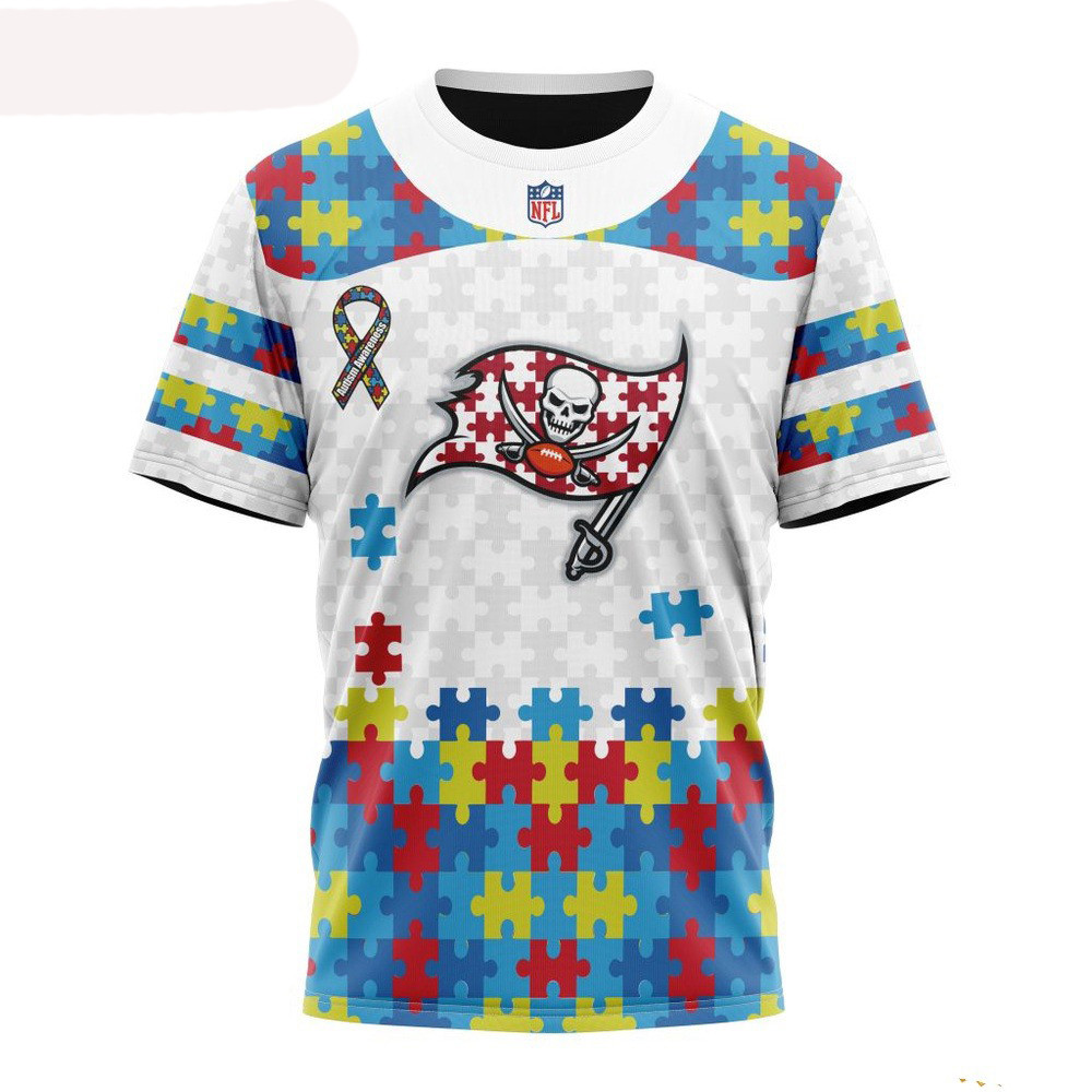 NFL Tampa Bay Buccaneers Autism Awareness Design T-Shirt Football Oregontrailrvpk Shirt