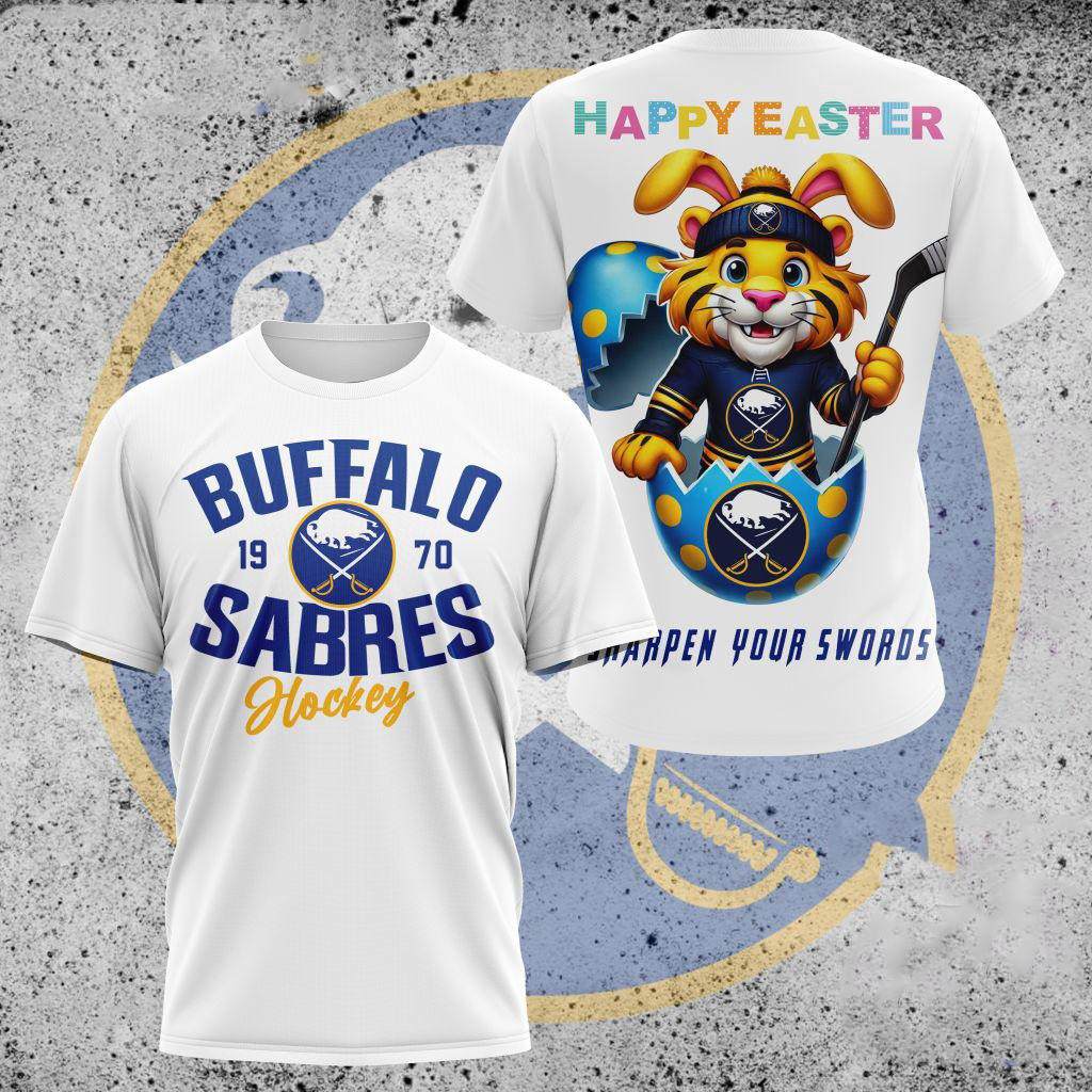 NHL Buffalo Sabres Hockey Team Mascot Design Happy Easter Day T-Shirt For Hockey Fan Oregontrailrvpk Shirt