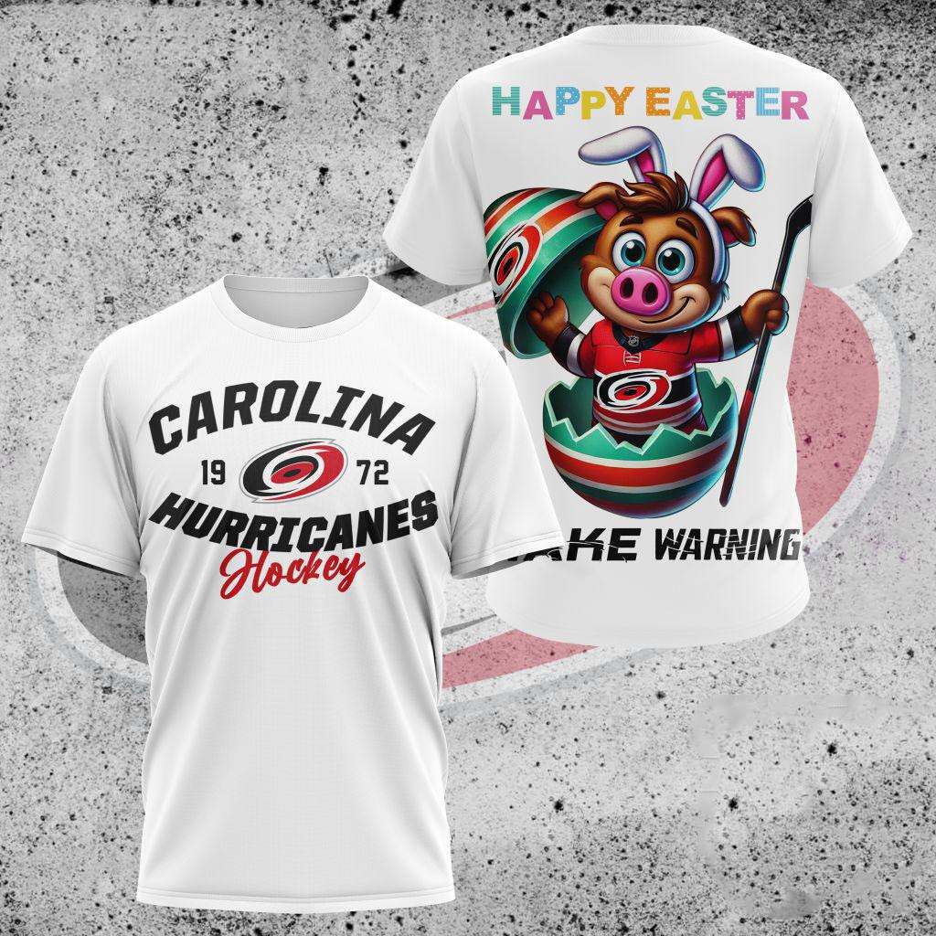 NHL Carolina Hurricanes Hockey Team Mascot Design Happy Easter Day Shirt Oregontrailrvpk Shirt