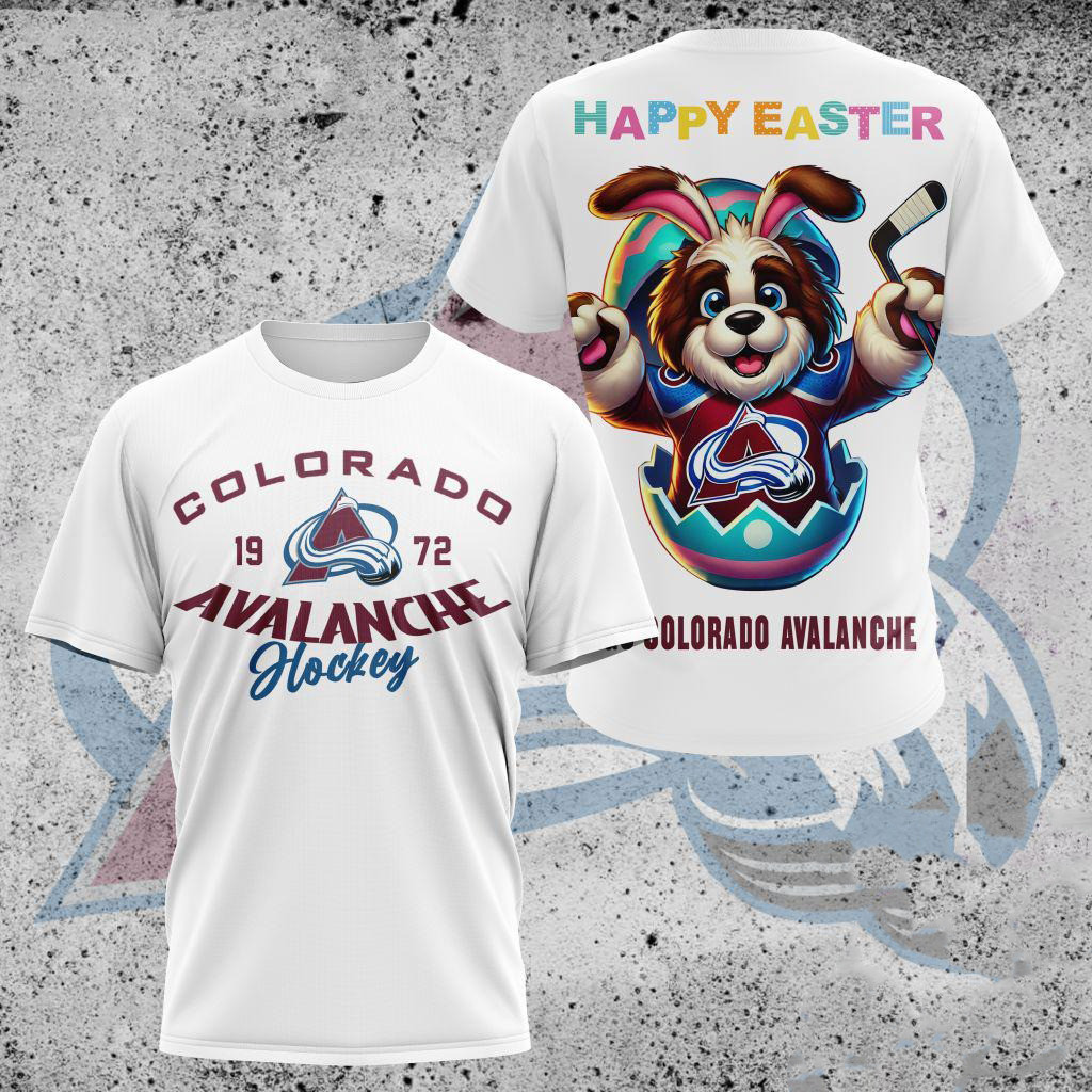 NHL Colorado Avalanche Hockey Team Mascot Design Happy Easter Day Shirt Hockey Oregontrailrvpk Shirt