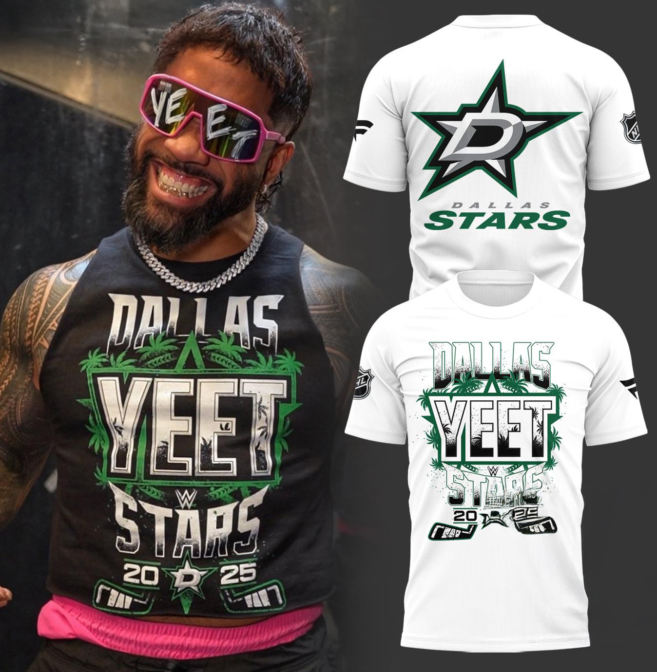 NHL Dallas Stars x YEET White T-Shirt Hockey Lover Oregontrailrvpk Shirt