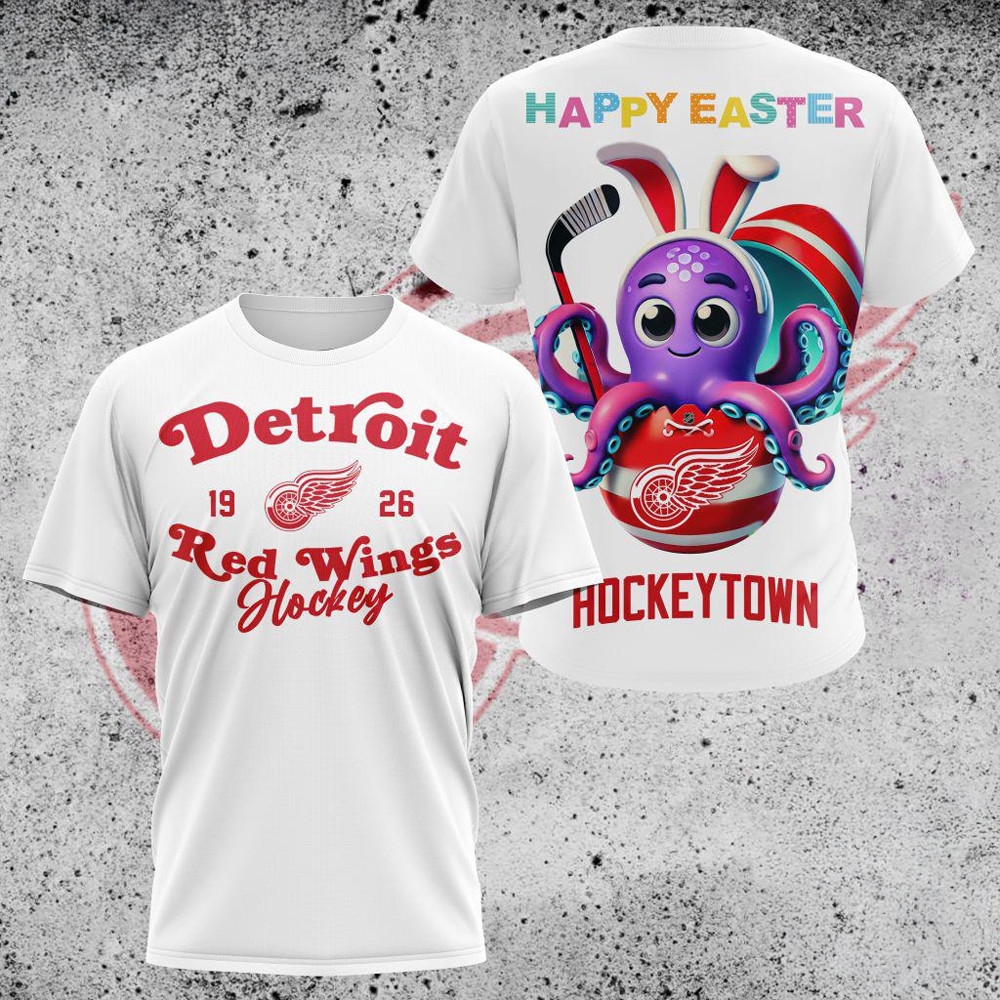 NHL Detroit Red Wings Est 1926 Hockey Town Happy Easter Shirt Gifts For Hockey Fan Oregontrailrvpk Shirt
