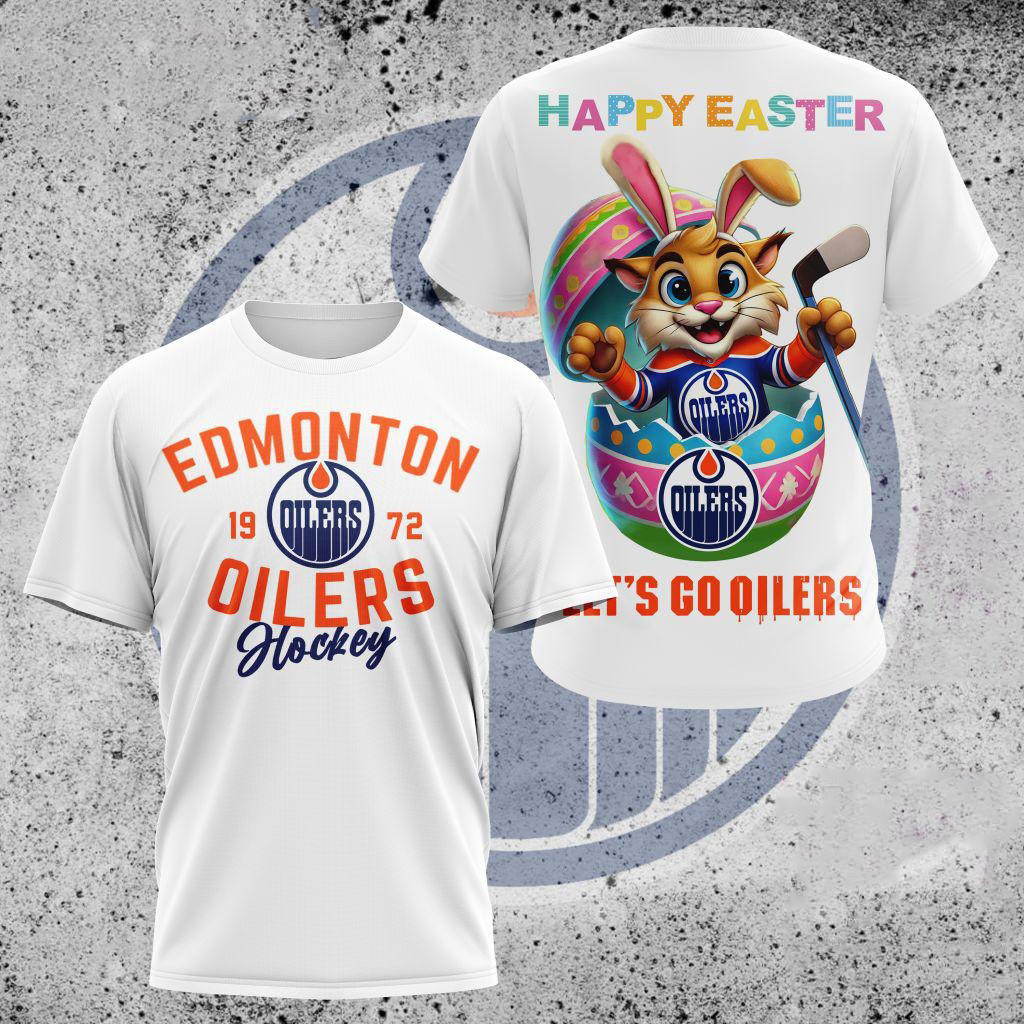 NHL Edmonton Oilers Hockey Team Mascot Design Happy Easter Day Shirt Best Gifts For Hockey Fans Oregontrailrvpk Shirt