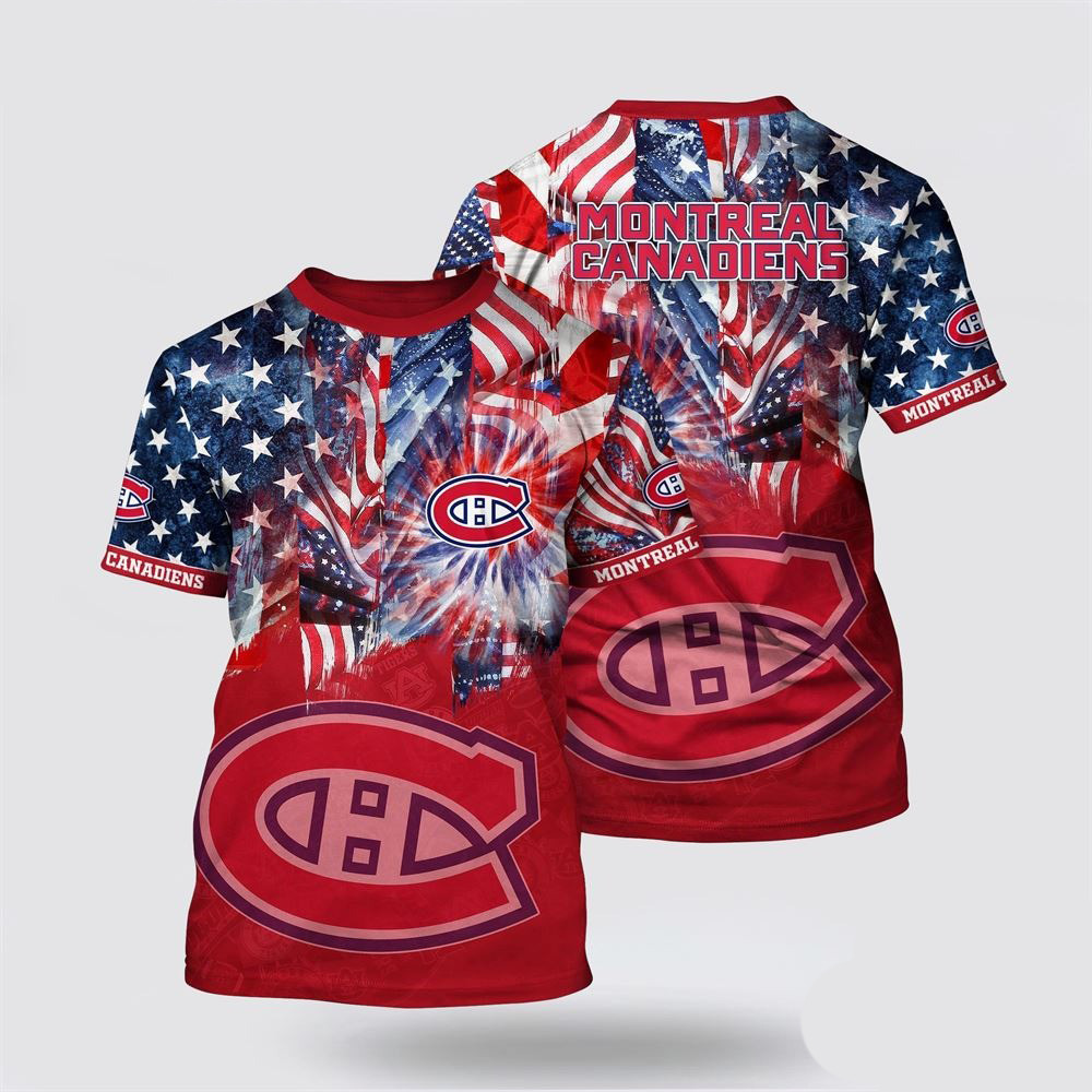 NHL Montreal Canadiens Independence Day Pattern Summer Shirt Cool Gifts For Hockey Fans Oregontrailrvpk Shirt