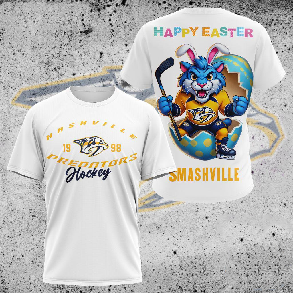 NHL Nashville Predators Hockey Team Mascot Design Happy Easter Day Shirt Hockey Lovers Gifts Oregontrailrvpk Shirt