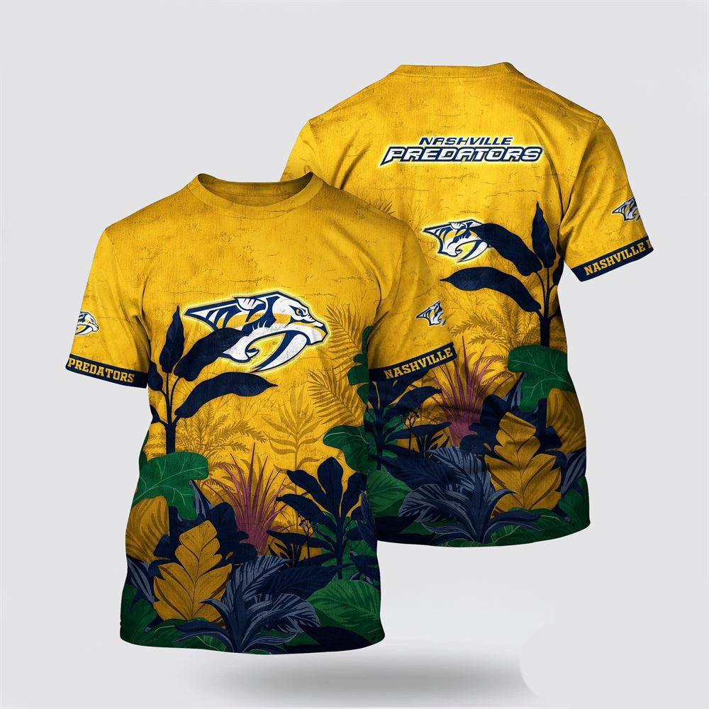 NHL Nashville Predators Tropical Forest Motifs Summer Shirt Gift Ideas For Hockey Lovers Oregontrailrvpk Shirt