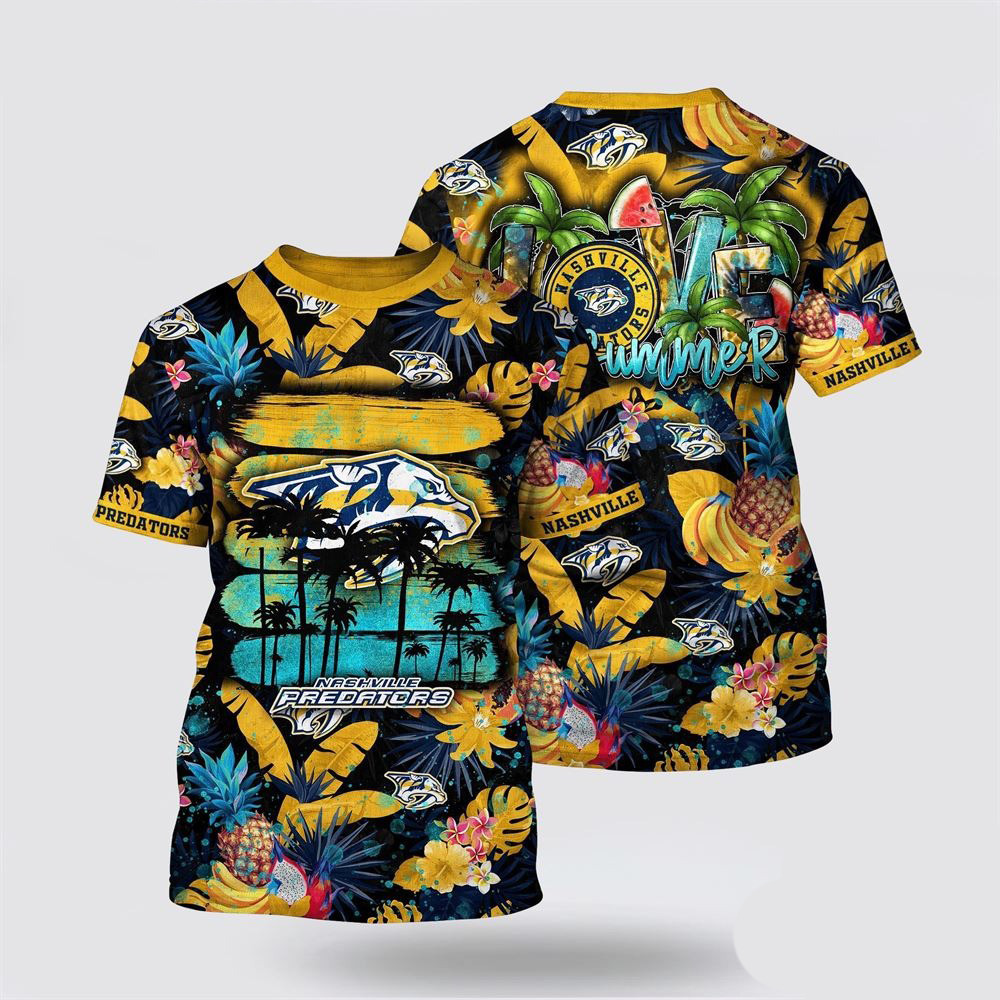 NHL Nashville Predators Tropical Fruits Summer Shirt Presents For Hockey Fans Oregontrailrvpk Shirt