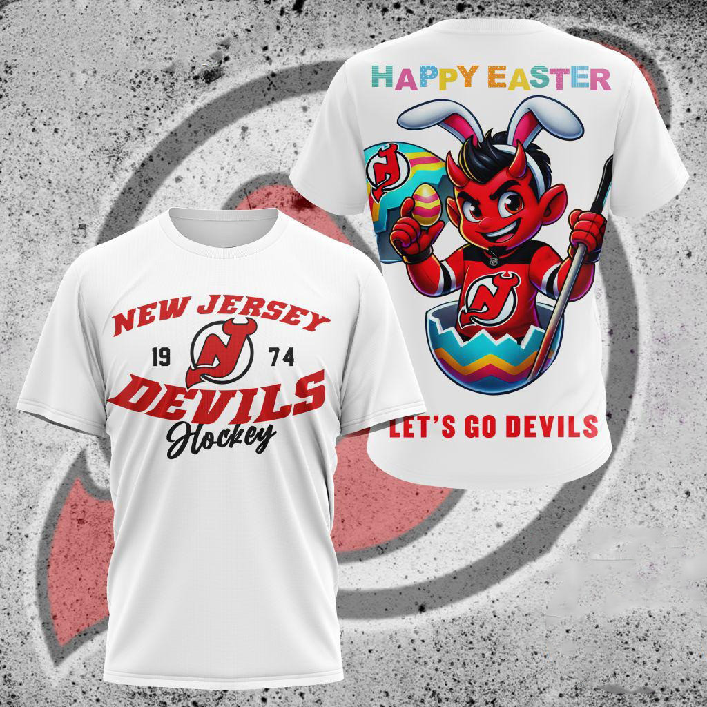 NHL New Jersey Devils Hockey Team Mascot Design Happy Easter Day Shirt Fans Gift Ideas Oregontrailrvpk Shirt