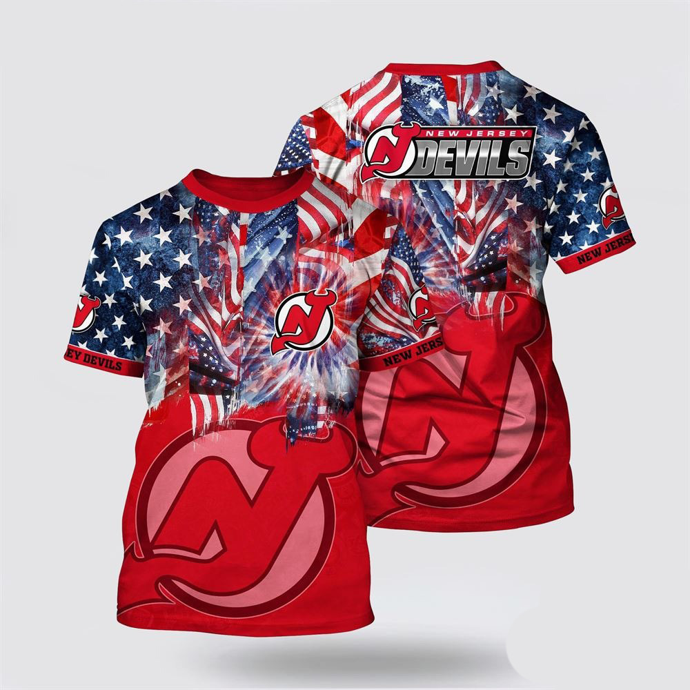 NHL New Jersey Devils Independence Day Pattern Summer Shirt Cool Gifts For Hockey Fans Oregontrailrvpk Shirt