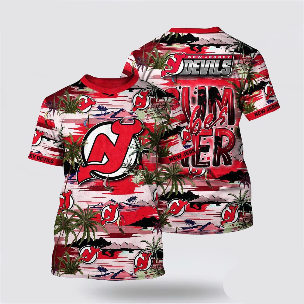 NHL New Jersey Devils Tropical Desert Island Motif Summer Shirt Unique Gifts For Hockey Lovers Oregontrailrvpk Shirt