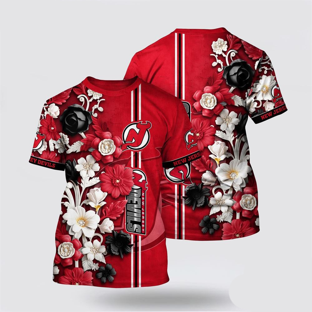 NHL New Jersey Devils Tropical Hepatica Floral Pattern Summer Shirt Gift Ideas For Hockey Fans Oregontrailrvpk Shirt