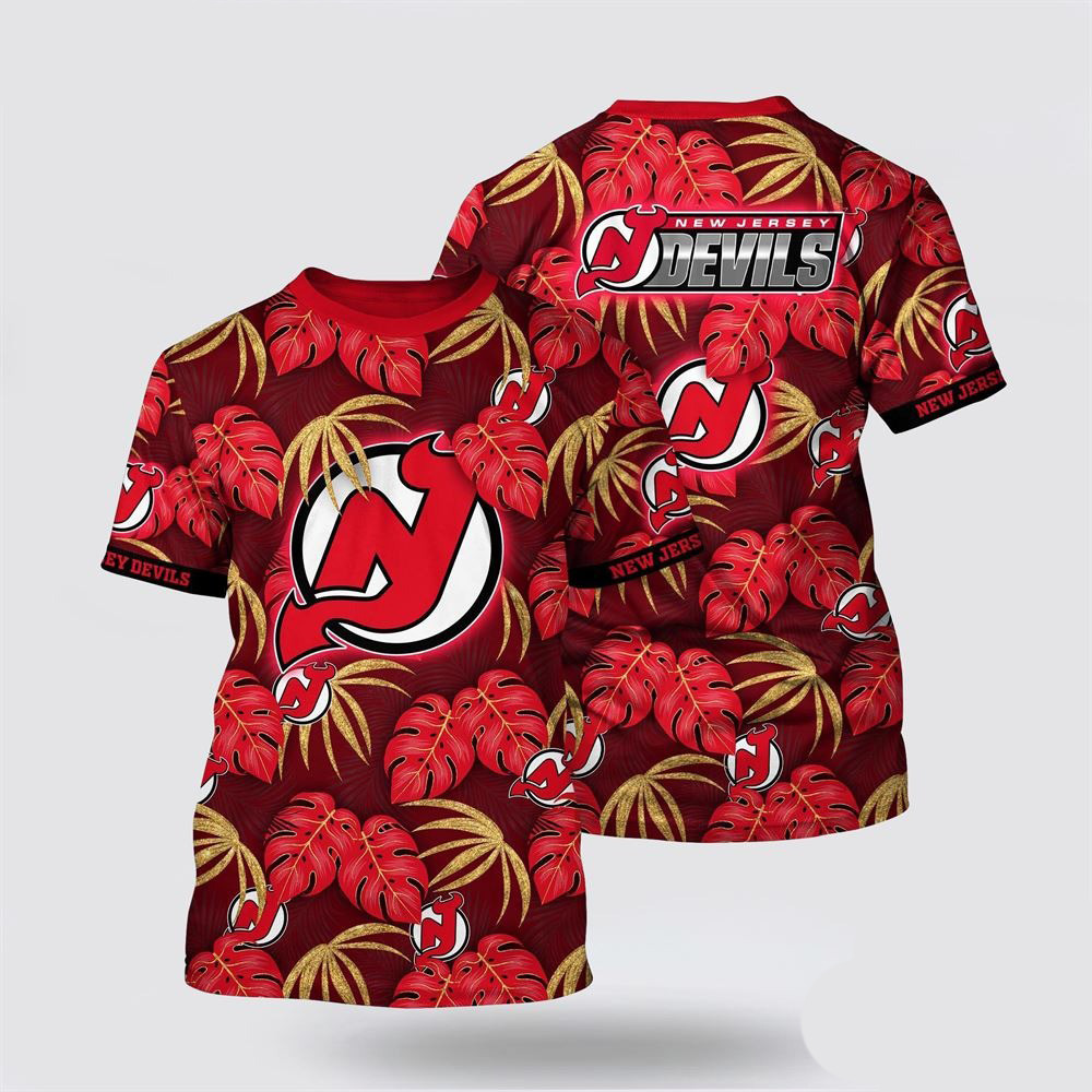 NHL New Jersey Devils Tropical Motifs Summer Shirt Gift Ideas For Hockey Lovers Oregontrailrvpk Shirt