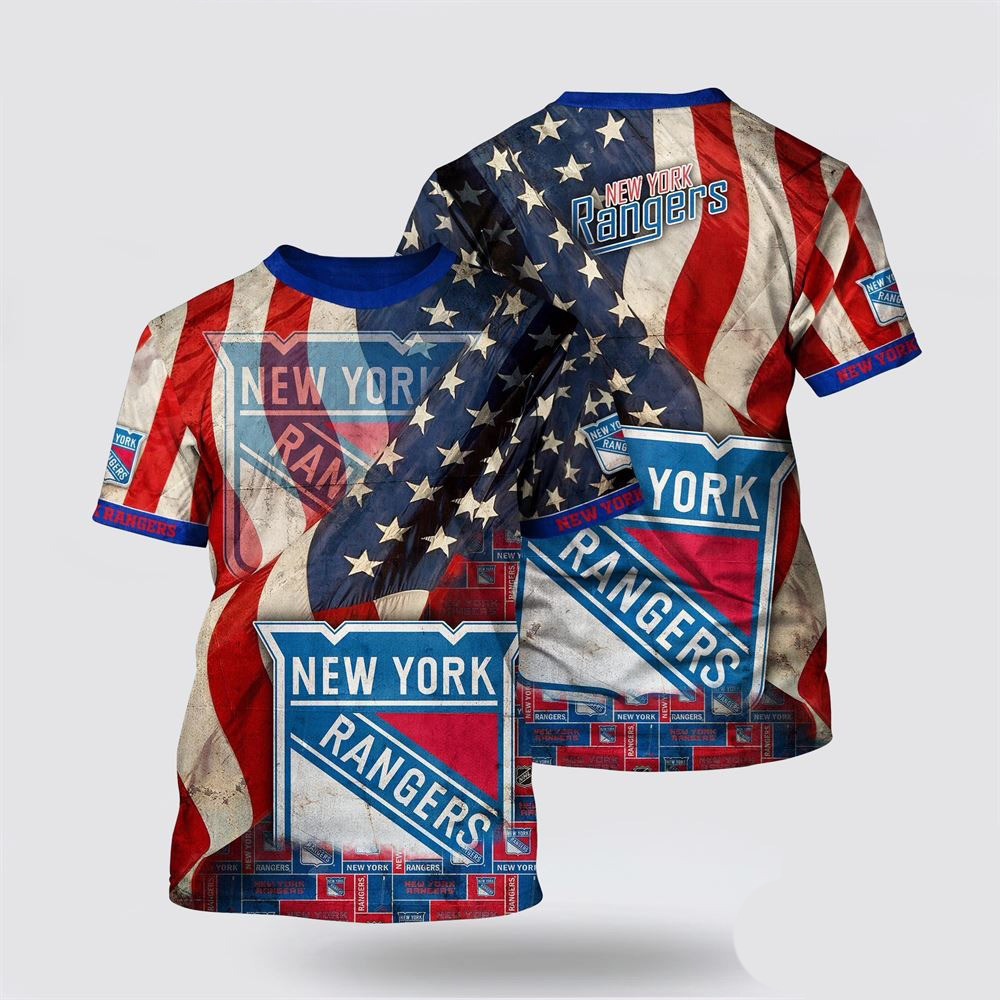 NHL New York Islanders American Flag Pattern Summer T-Shirt Birthday Gifts For Hockey Fans Oregontrailrvpk Shirt