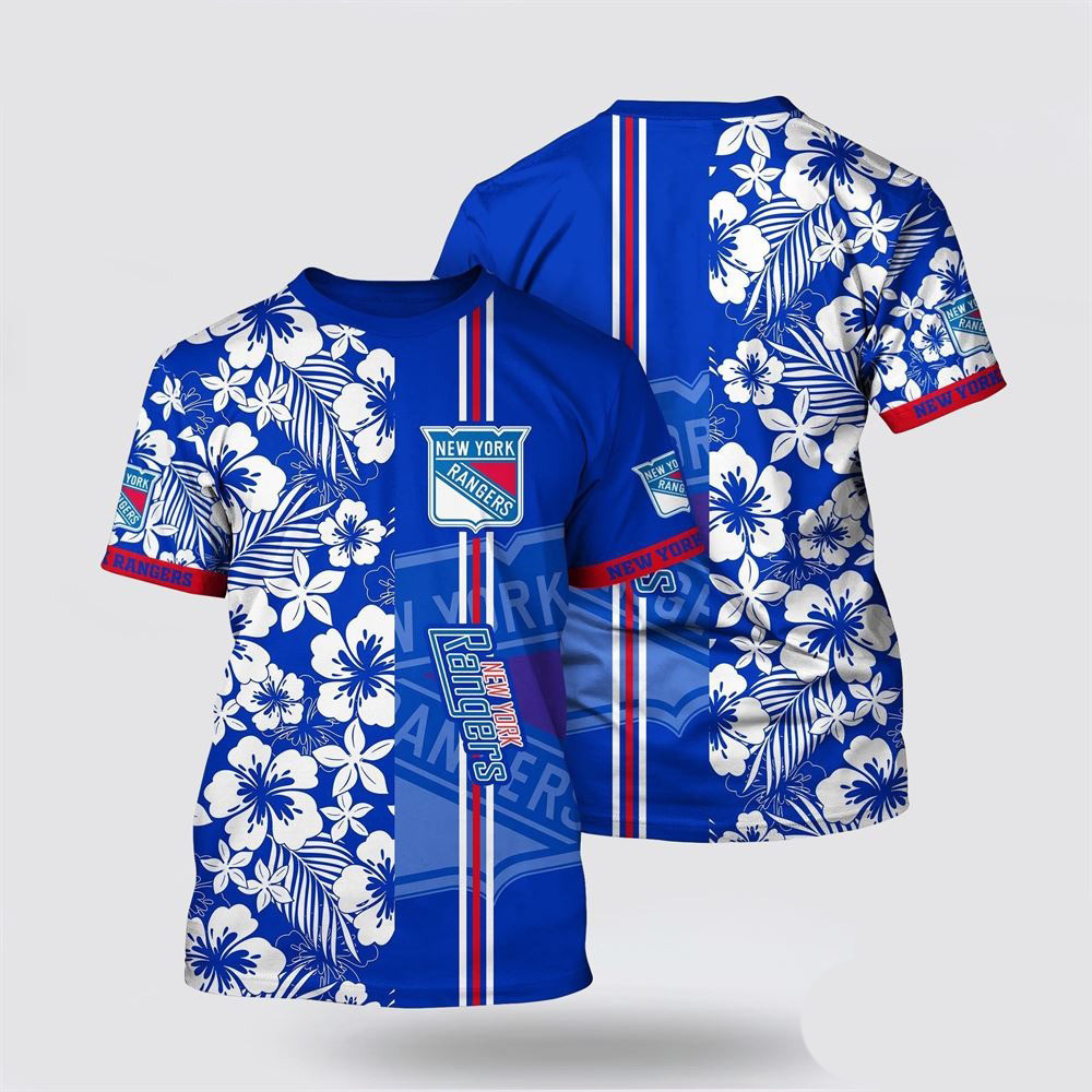 NHL New York Islanders Tropical Apricot Blossom Pattern Summer T-Shirt For Hockey Fans Oregontrailrvpk Shirt