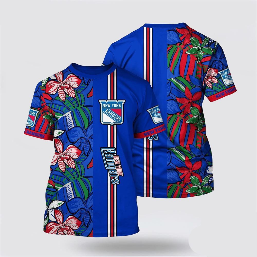 NHL New York Islanders Tropical Forest Floral Pattern Summer T-Shirt Cool Gifts For Hockey Fans Oregontrailrvpk Shirt