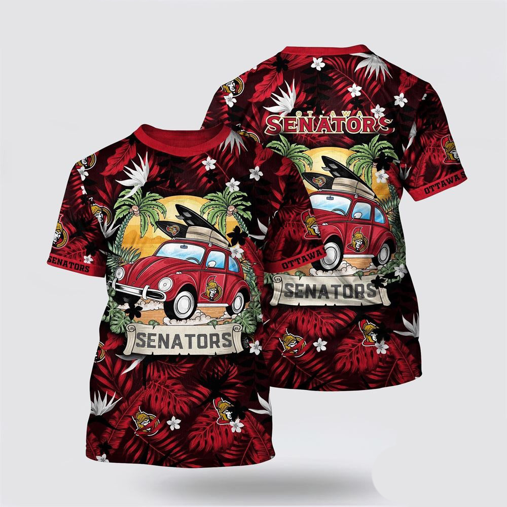 NHL New York Islanders Tropical Forest Motif Car Traveling Summer T-Shirt Hockey Oregontrailrvpk Shirt