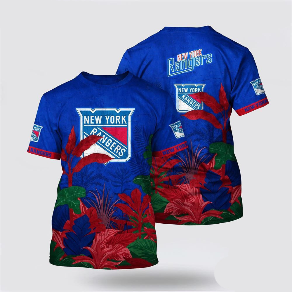 NHL New York Islanders Tropical Forest Motifs Summer T-Shirt Ice Hockey Oregontrailrvpk Shirt