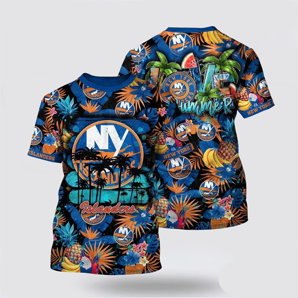 NHL New York Islanders Tropical Fruits Summer T-Shirt Unique Gifts For Hockey Lovers Oregontrailrvpk Shirt
