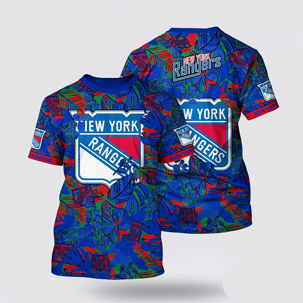 NHL New York Islanders Tropical Leaf Pattern Summer T-Shirt Great Gifts For Hockey Fans Oregontrailrvpk Shirt