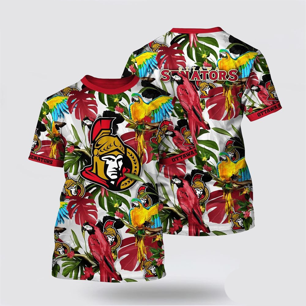 NHL New York Islanders Tropical Parrot Pattern Summer T-Shirt For Hockey Fan Oregontrailrvpk Shirt