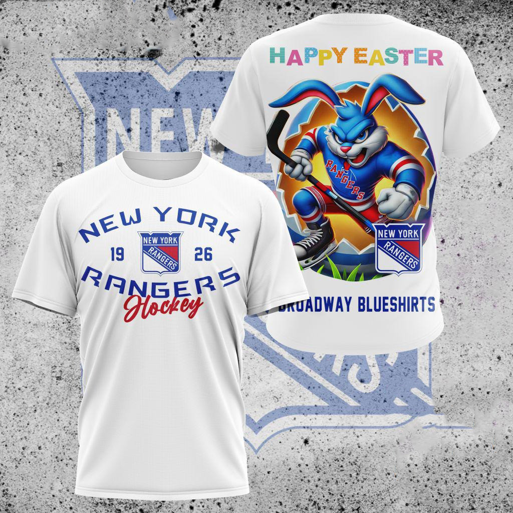 NHL New York Rangers Hockey Team Mascot Design Happy Easter Day Shirt Gifts For Hockey Fan Oregontrailrvpk Shirt