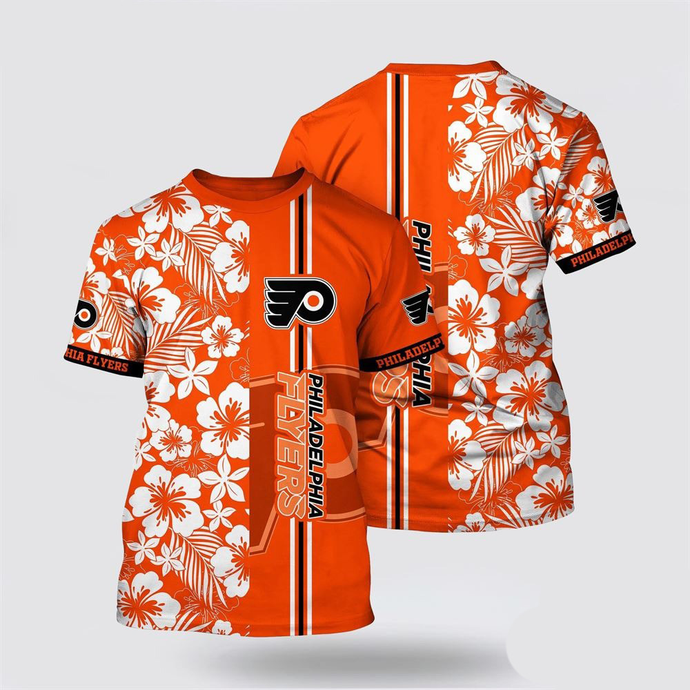 NHL Philadelphia Flyers Tropical Apricot Blossom Pattern Summer Shirt Cool Gifts For Hockey Fans Oregontrailrvpk Shirt