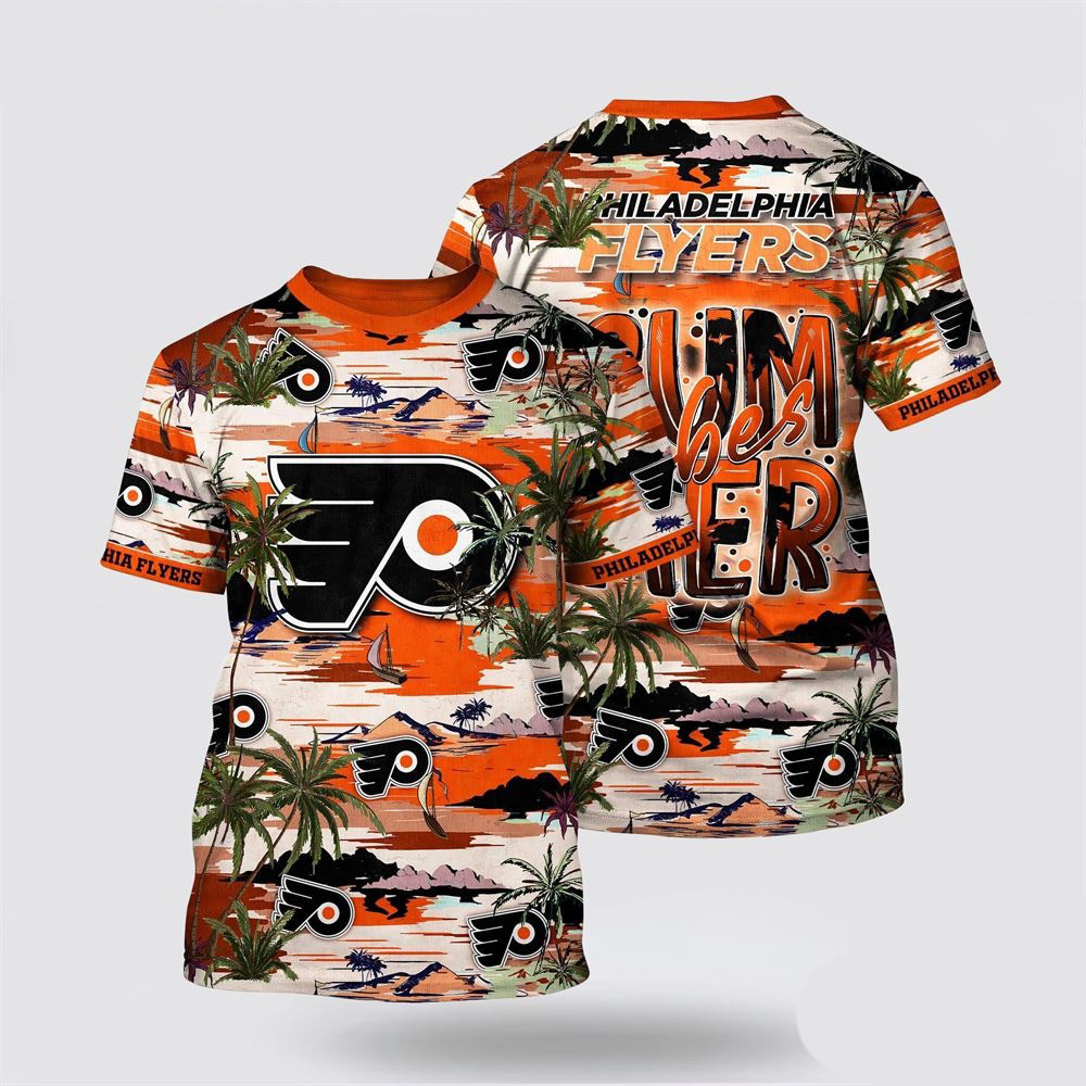 NHL Philadelphia Flyers Tropical Desert Island Motif Summer Shirt Birthday Gifts For Hockey Fans Oregontrailrvpk Shirt