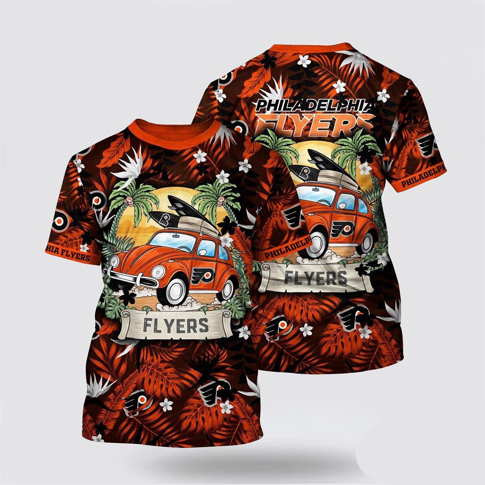 NHL Philadelphia Flyers Tropical Forest Motif Car Traveling Summer Shirt Gifts For Hockey Fans Oregontrailrvpk Shirt