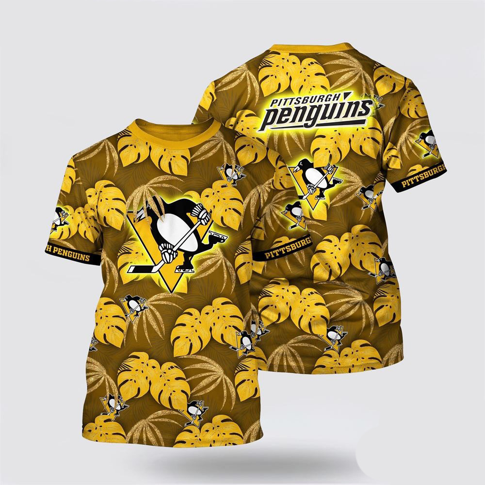 NHL Pittsburgh Penguins Tropical Motifs Summer T-Shirt Presents For Hockey Lovers Oregontrailrvpk Shirt