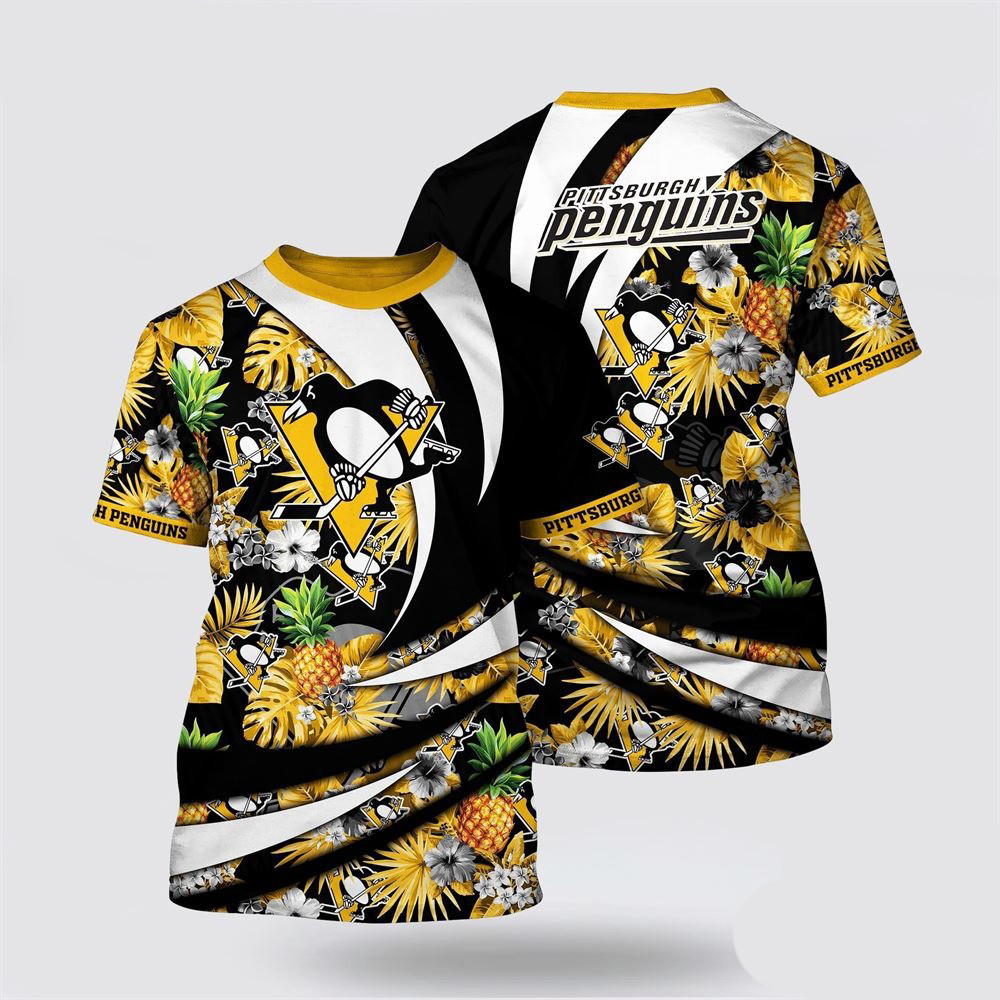 NHL Pittsburgh Penguins Tropical Pineapple Summer T-Shirt Gift Ideas For Hockey Fans Oregontrailrvpk Shirt