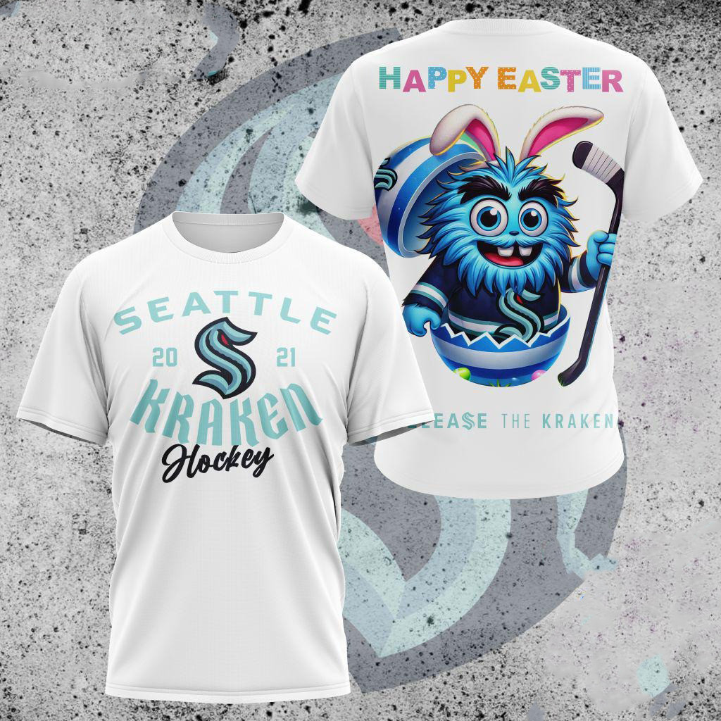 NHL Seattle Kraken Hockey Team Mascot Design Happy Easter Day Shirt Gifts For Hockey Enthusiasts Oregontrailrvpk Shirt