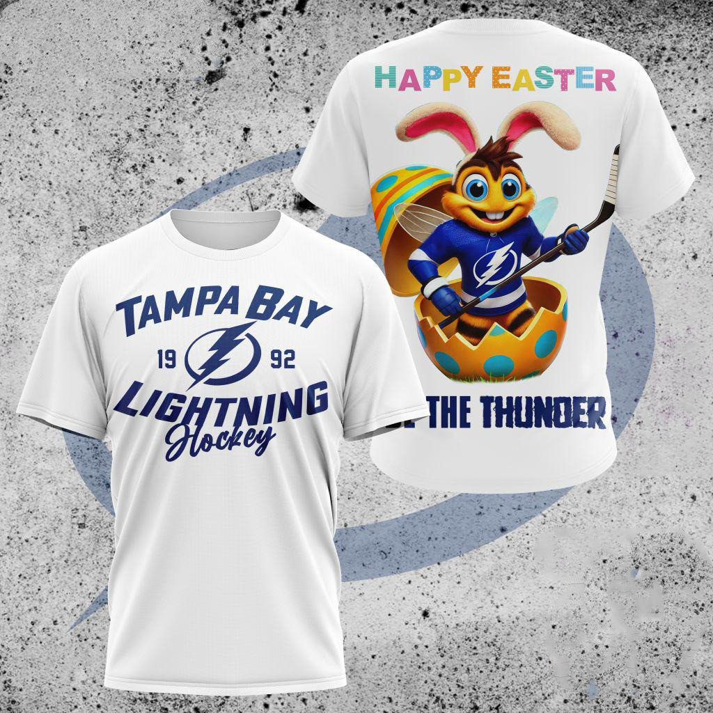 NHL Tampa Bay Lightning Hockey Team Mascot Design Happy Easter Day Shirt Hockey Oregontrailrvpk Shirt