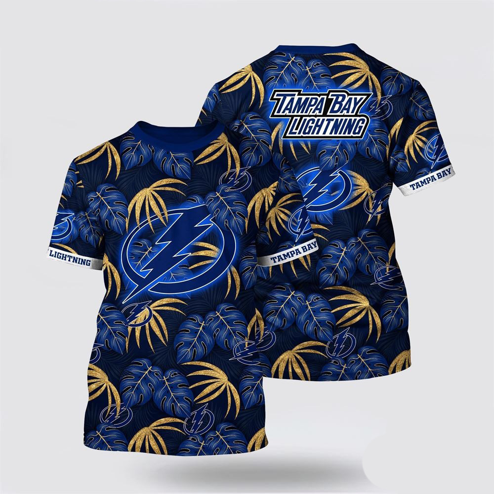 NHL Tampa Bay Lightning Tropical Motifs Summer T-Shirt Gift Ideas For Hockey Lovers Oregontrailrvpk Shirt