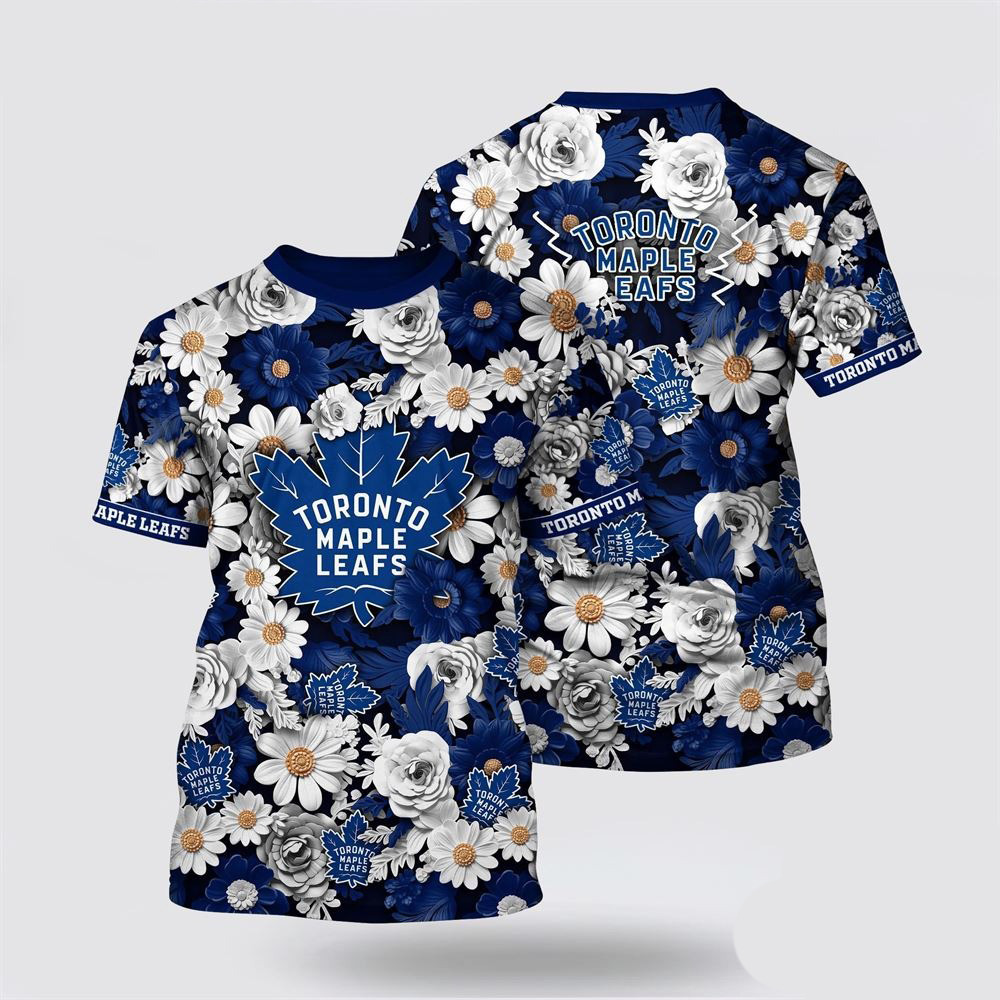 NHL Toronto Maple Leafs Tropical Begonia Flower Pattern Summer Shirt Gifts For Brother Oregontrailrvpk Shirt