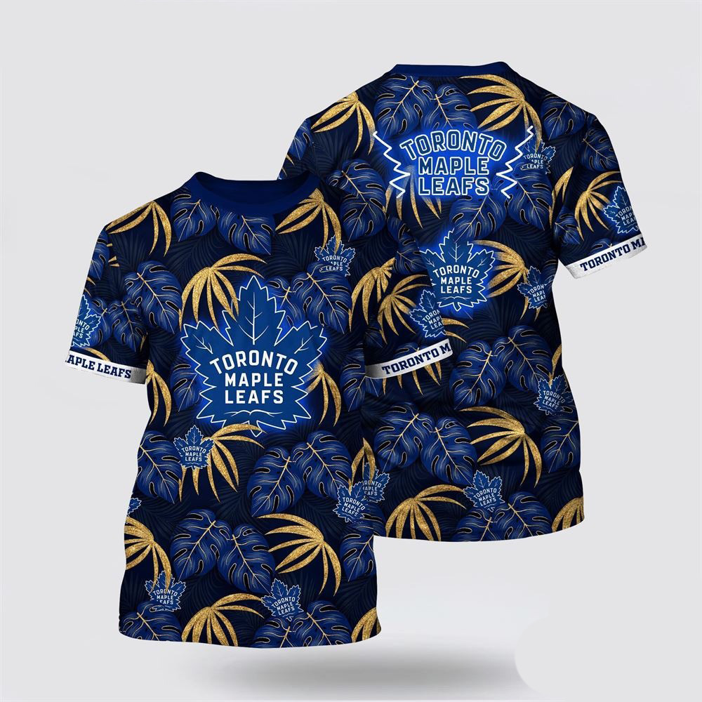 NHL Toronto Maple Leafs Tropical Motifs Summer T-Shirt Unique Gifts For Hockey Fans Oregontrailrvpk Shirt