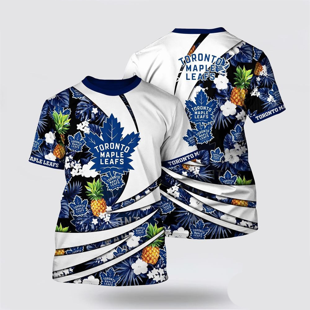 NHL Toronto Maple Leafs Tropical Pineapple Summer T-Shirt Great Gifts For Hockey Fans Oregontrailrvpk Shirt