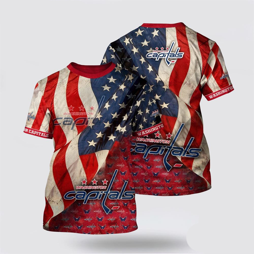 NHL Washington Capitals American Flag Pattern Summer Shirt Birthday Gifts For Hockey Fans Oregontrailrvpk Shirt