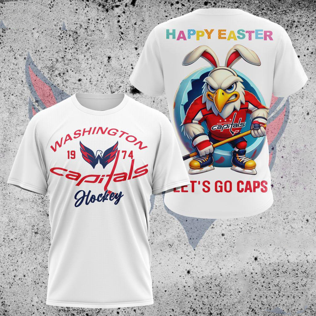 NHL Washington Capitals Hockey Team Mascot Design Happy Easter Day Shirt Ice Hockey Oregontrailrvpk Shirt
