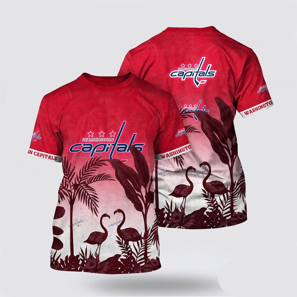 NHL Washington Capitals Tropical Flamingo Pattern Summer Shirt Cool Gifts For Hockey Fans Oregontrailrvpk Shirt