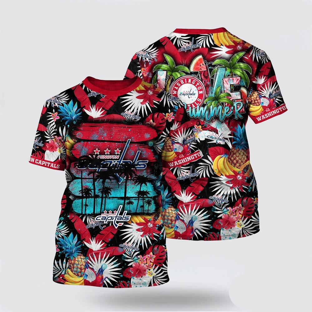 NHL Washington Capitals Tropical Fruits Summer Shirt Birthday Gifts For Hockey Fans Oregontrailrvpk Shirt