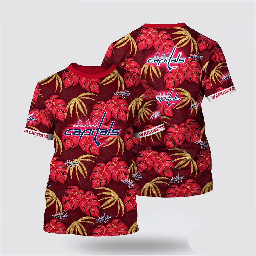 NHL Washington Capitals Tropical Motifs Summer Shirt Best Gifts For Hockey Lovers Oregontrailrvpk Shirt