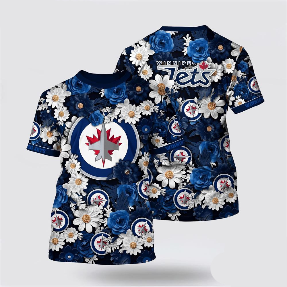NHL Winnipeg Jets Tropical Begonia Flower Pattern Summer Shirt Great Gifts For Hockey Fans Oregontrailrvpk Shirt