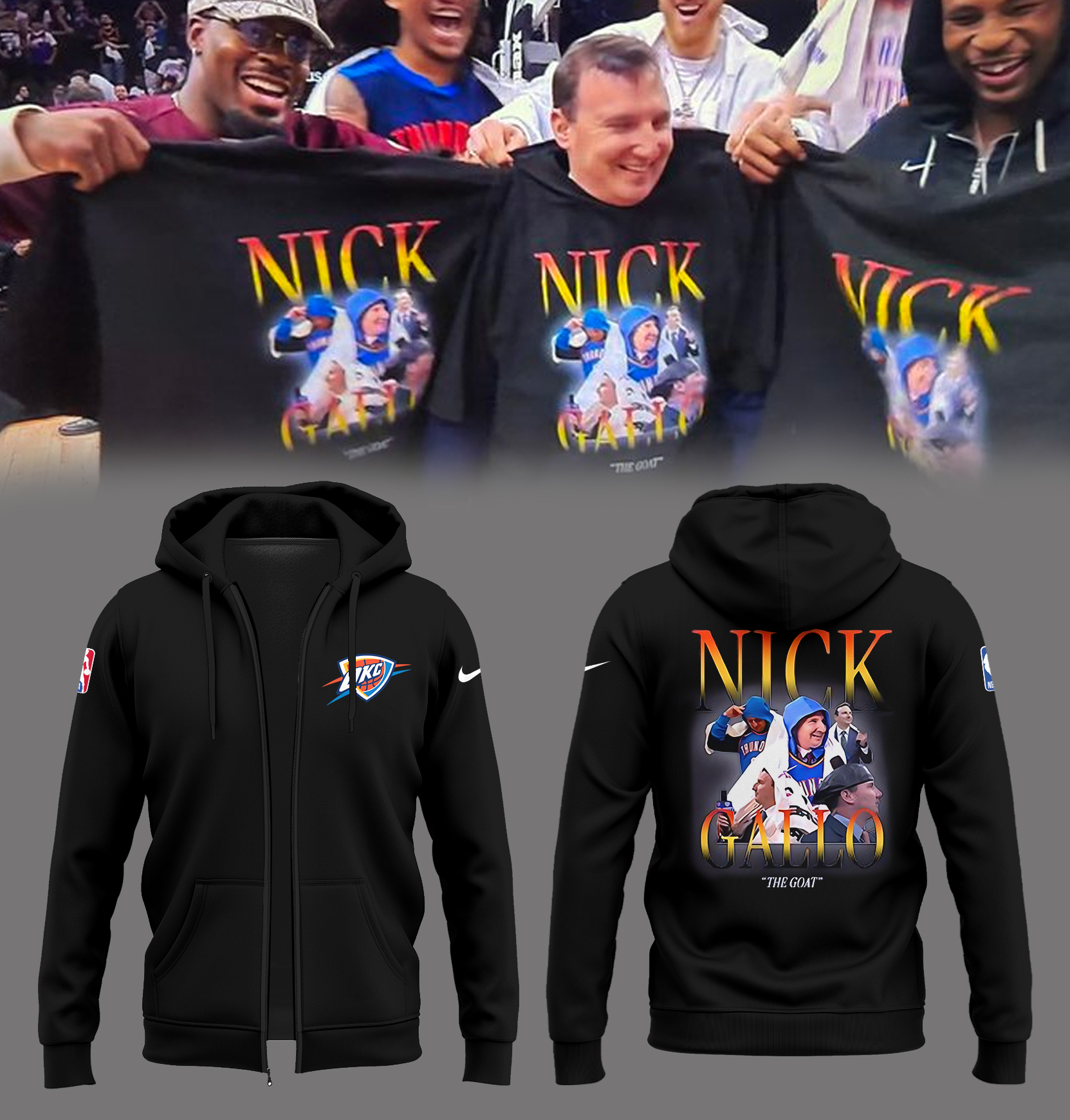 Nick Gallo The Goat Zip Hoodie Great Gifts For Basketball Players